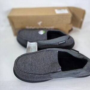 RockDove Mens SILVADUR Anti-Odor Waffle Knit Memory Foam Moc Slippers Grey‎ Sz 9